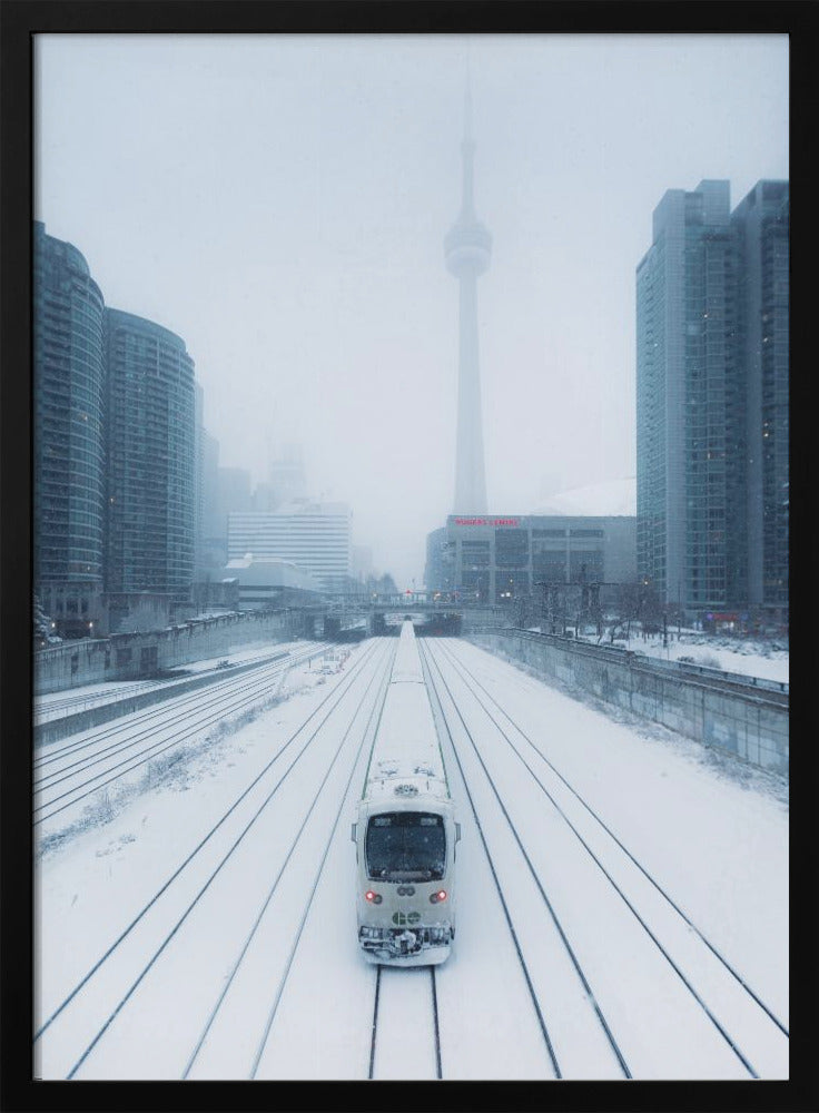 Wall art Train and Storm Canvas Print