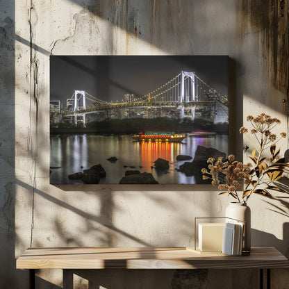 Wall art Gorgeous Rainbow Bridge with Tokyo Skyline in the evening