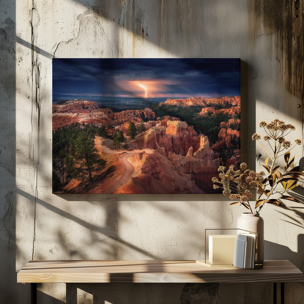 Lightning over Bryce Canyon