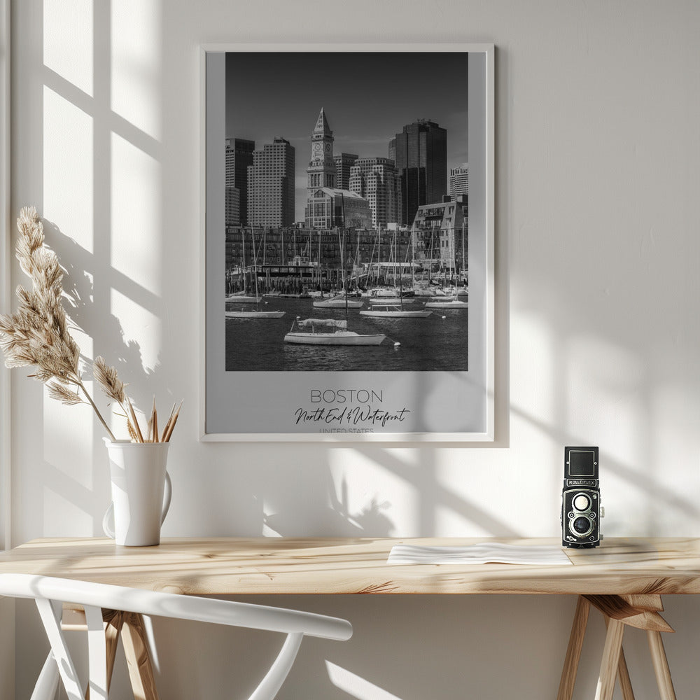 Wall Art BOSTON Skyline North End &amp; Waterfront