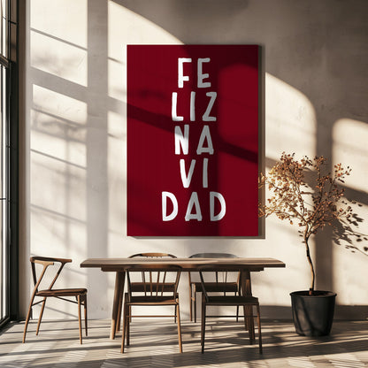 ウォールアート シンプル Feliz Navidad キャンバスプリント