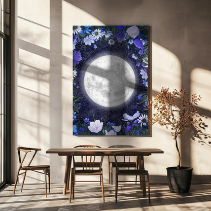 ウォールアート 真夜中の草原 ブルー オリジナル