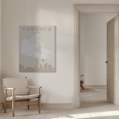 Wall art City Heart Maps 89 Canvas Wall Art