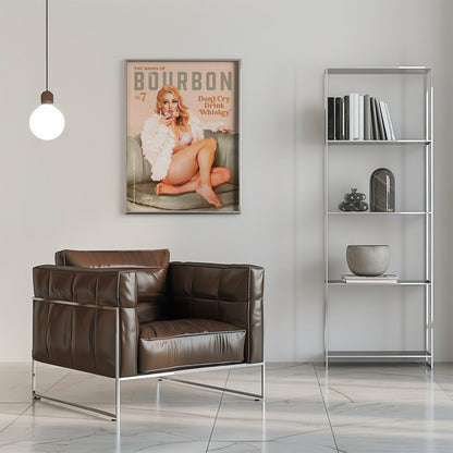 Wandbild Babes of Bourbon Vol 7 Sexy Vintage Whiskey Pinup Girl