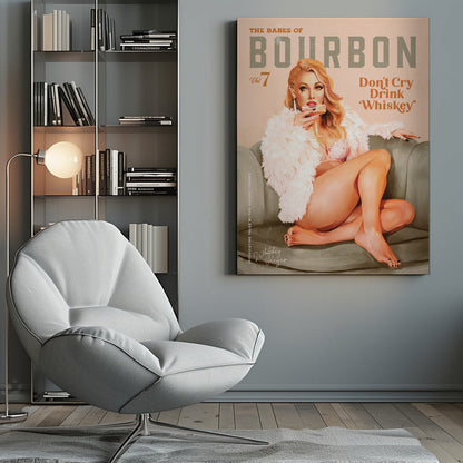 Wandbild Babes of Bourbon Vol 7 Sexy Vintage Whiskey Pinup Girl