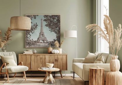 Wall art PARIS Eiffel Tower &amp; River Seine | urban vintage style