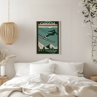 Wall art Winter Tourism: Vintage Ski Canada Poster