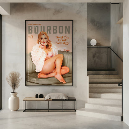 Wandbild Babes of Bourbon Vol 7 Sexy Vintage Whiskey Pinup Girl