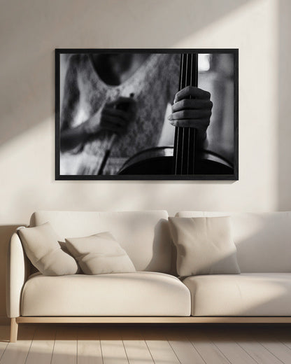 Wall art break for the cello