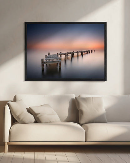 Wall art Old pier II.  Harbour panorama.