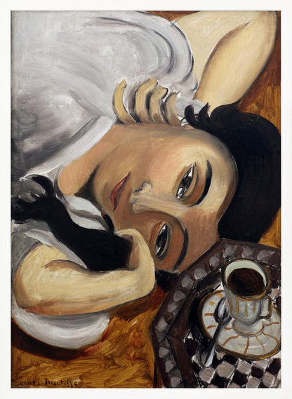 Wall art Lorette Con Una Tazza Di Caffe 1916