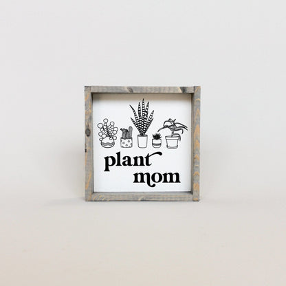 Plant Mom Wood Sign - AURABAGS SHOP