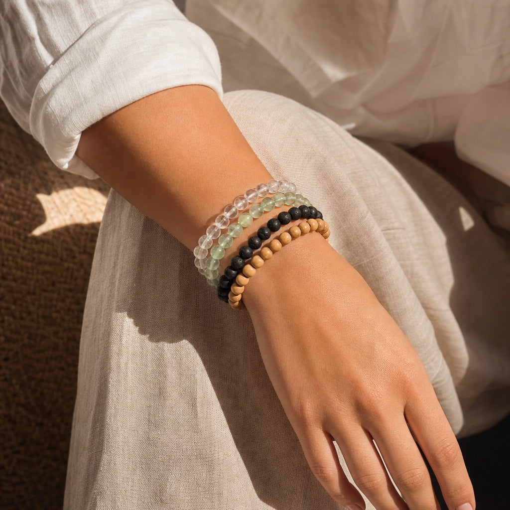 Prehnite Bead Bracelet