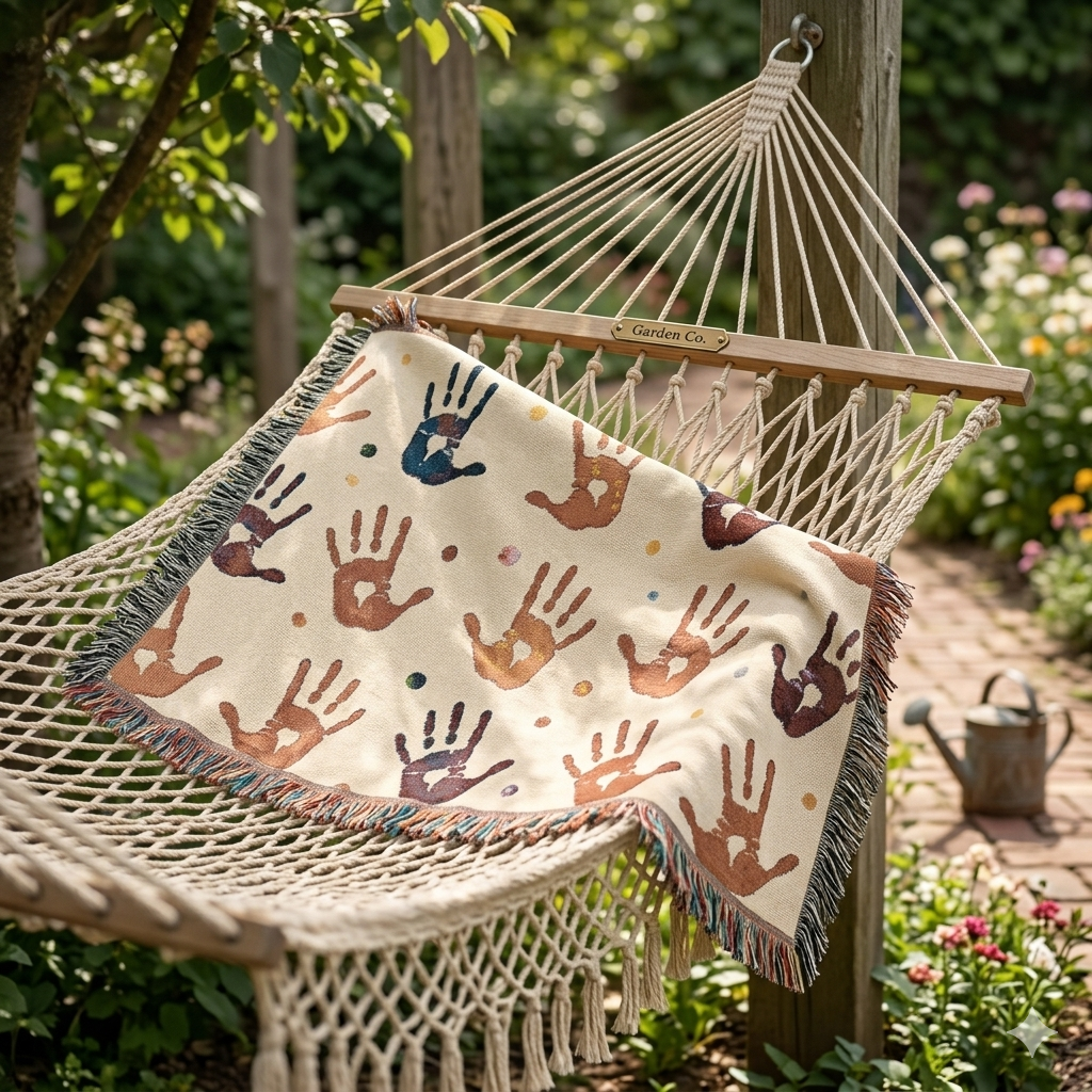 Handprint design blanket 