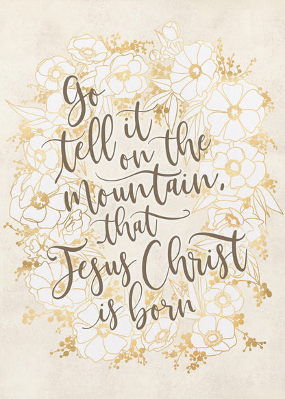 Wall art Go tell it on the mountain - vintage vanilla Canvas Print