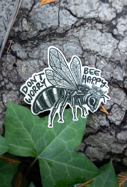 BEE HAPPY Eco Vinyl Stickers
