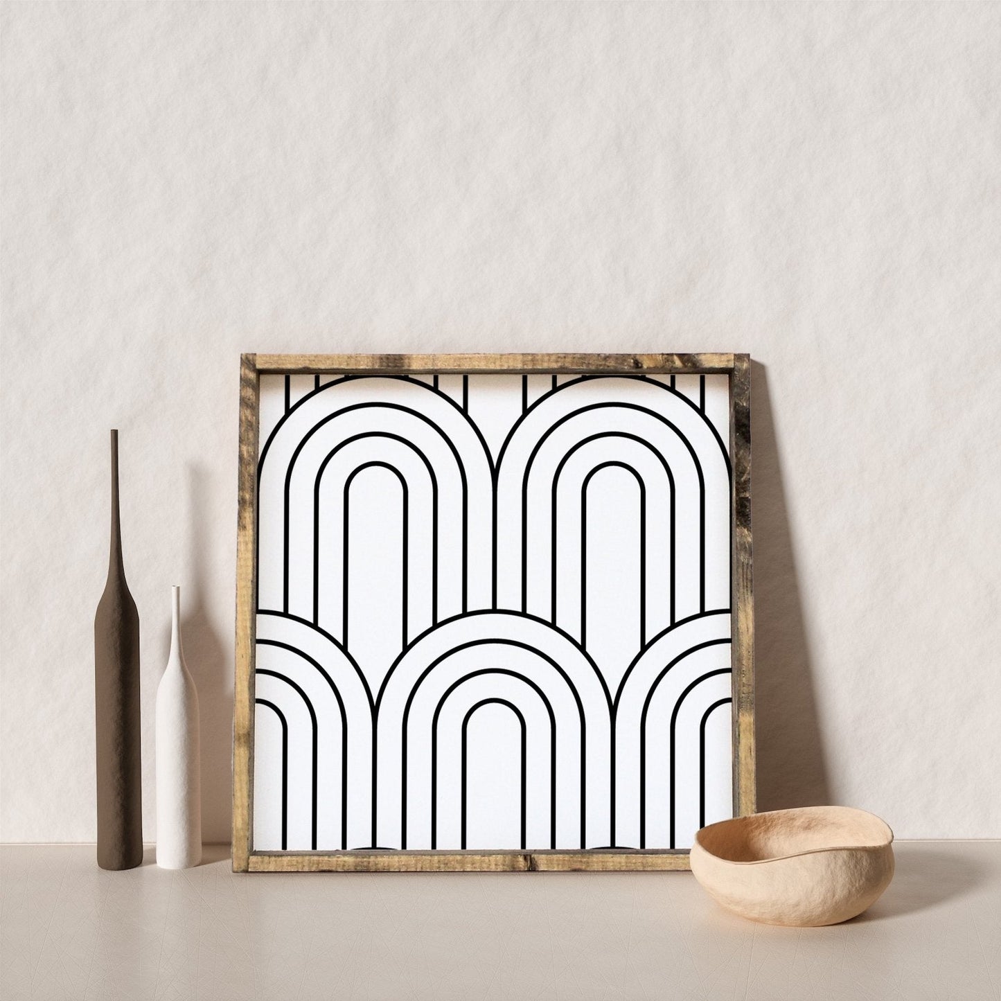 Rainbow Pattern Wood Sign