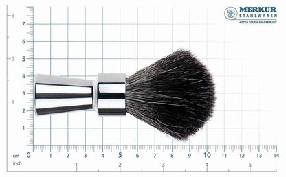 MERKUR Shaving Brush 1100 with Vegan Synthetic Hair in Bright Chrome
