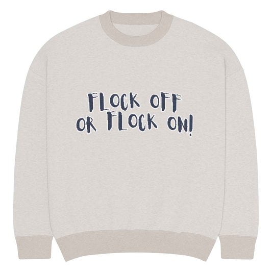 Flock Off  Knitted Verba Unisex crew neck sweater