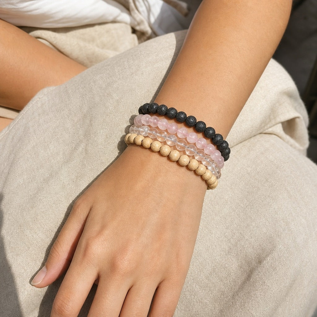 Rose Quartz Bead Bracelet
