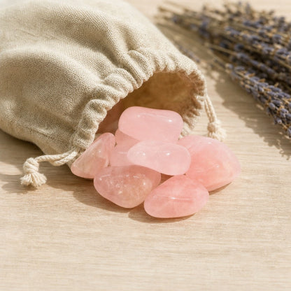 Rose Quartz E Tumbled Stones - Brazil