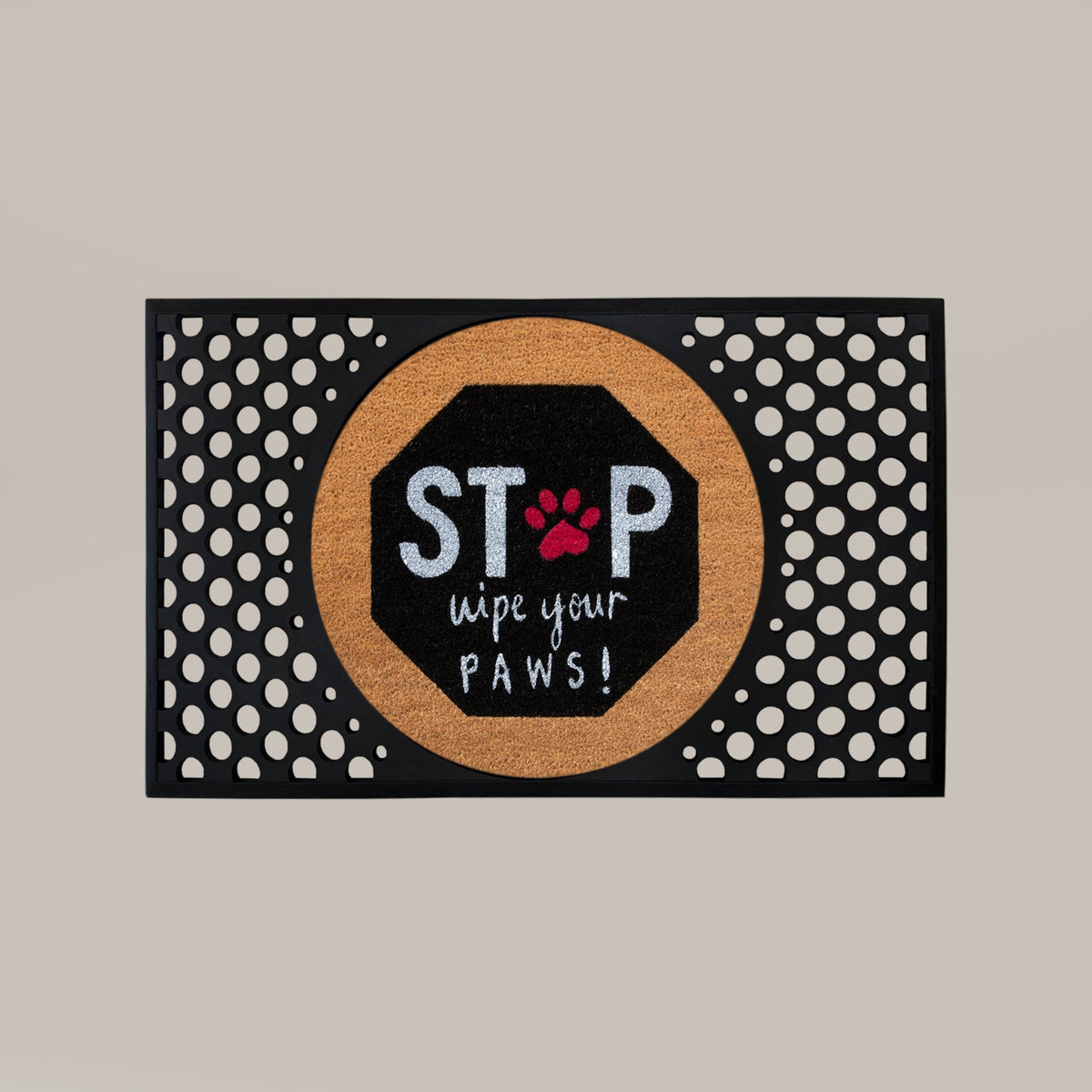 stop, wyps round doormat set