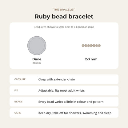 Ruby Bracelet - 2-3mm