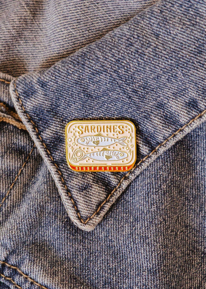 Cozy Sardines Enamel Pin