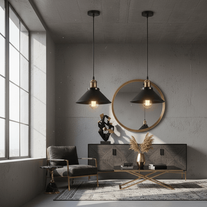 Set of Two Edison Loft Vintage Pendant Lights