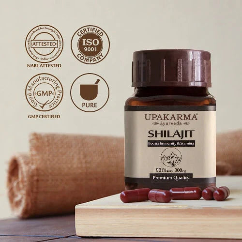 Upakarma Ayurveda 100% Pure Shilajit 90 Capsules