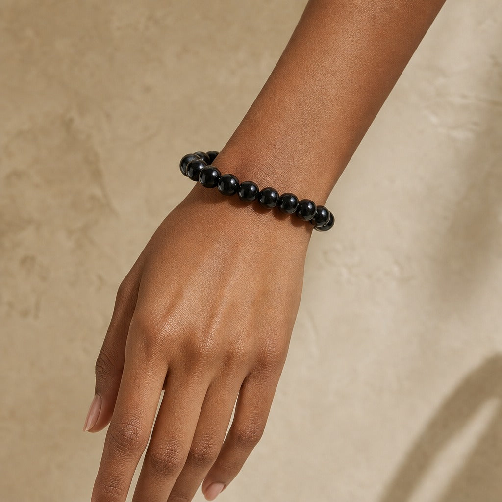 Shungite Bracelet Round - 10mm