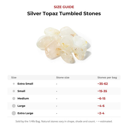 Silver Topaz Tumbled Stones