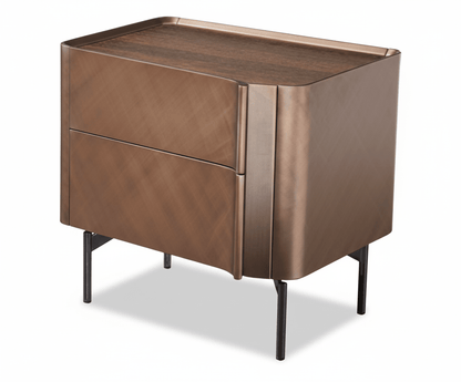 Berlin Caramel Leather Bed