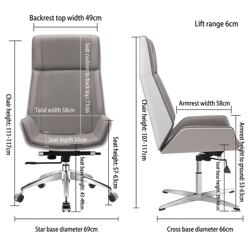 Annecy Premium Leather Office Chair
