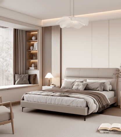 Haven Premium Faux Leather Platform Bed