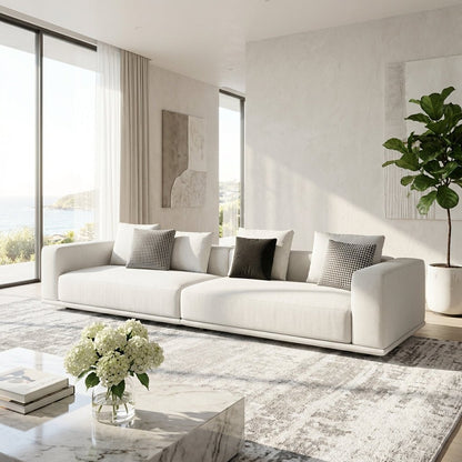 Nordic Cotton and Linen Fabric Sofa