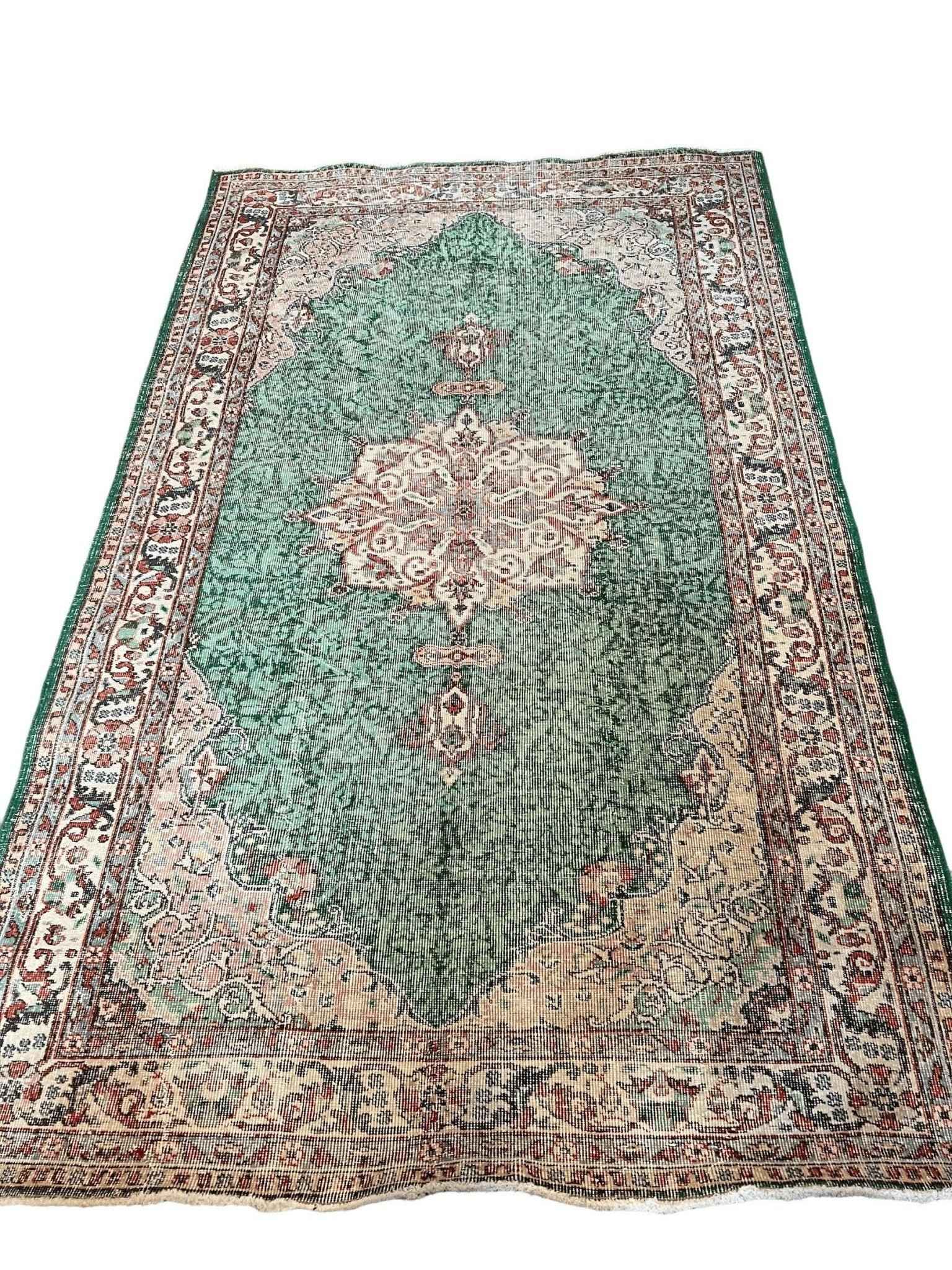 Vintage Turkish Oushak Rug | 9’ 1" x 5’ 6”