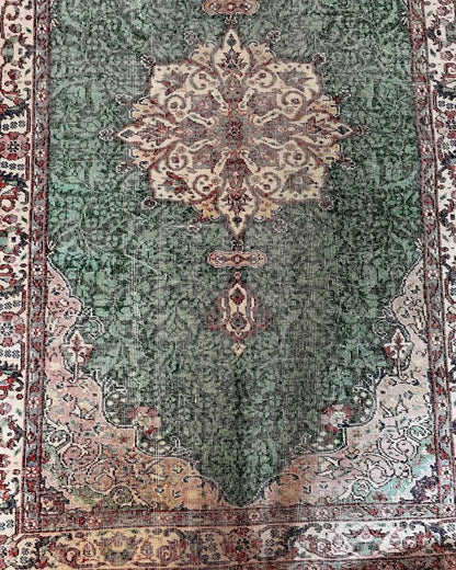 Vintage Turkish Oushak Rug | 9’ 1" x 5’ 6”