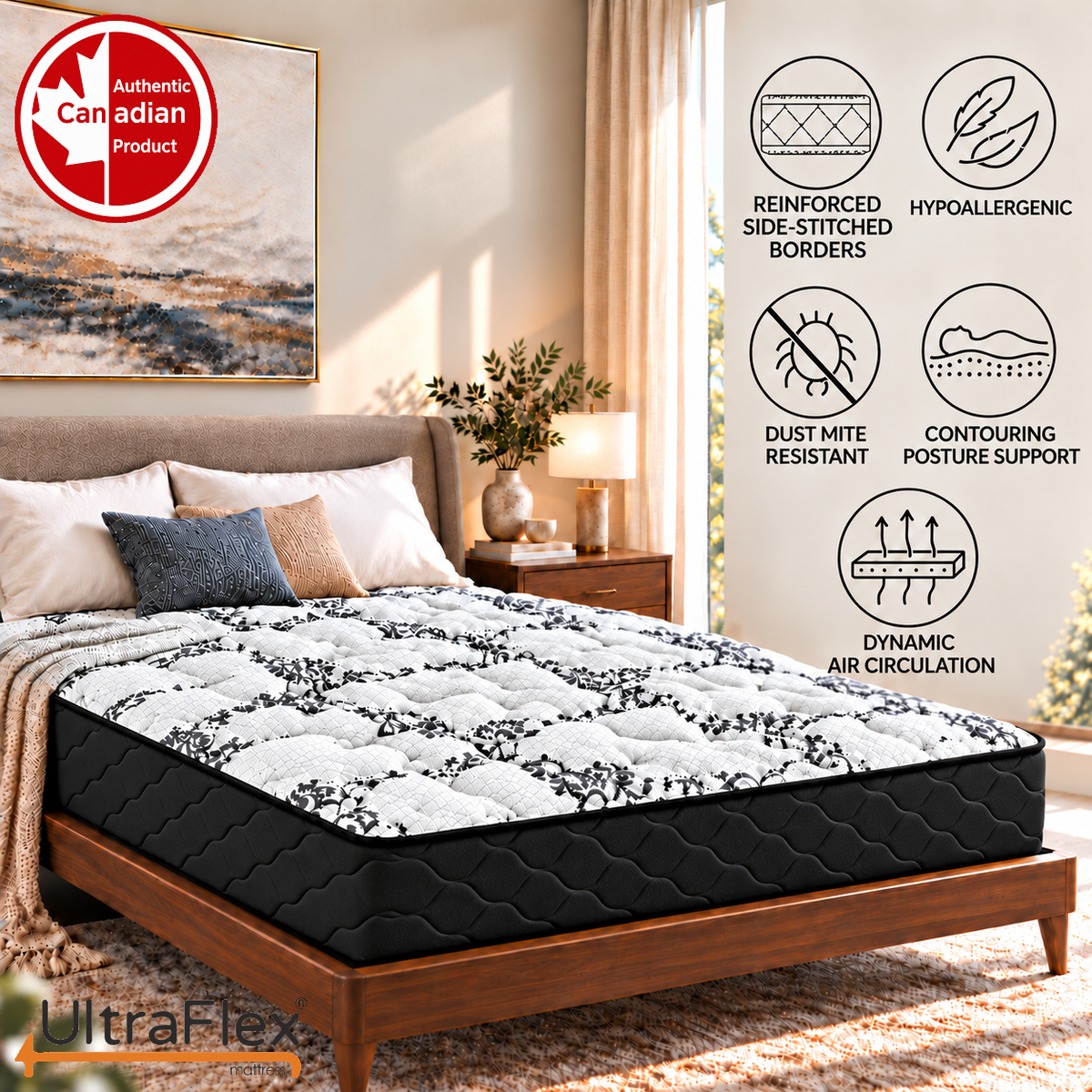 UltraFlex® ESSENCE Gel Memory Foam Mattress with Bio-Based Foam – Made in Canada