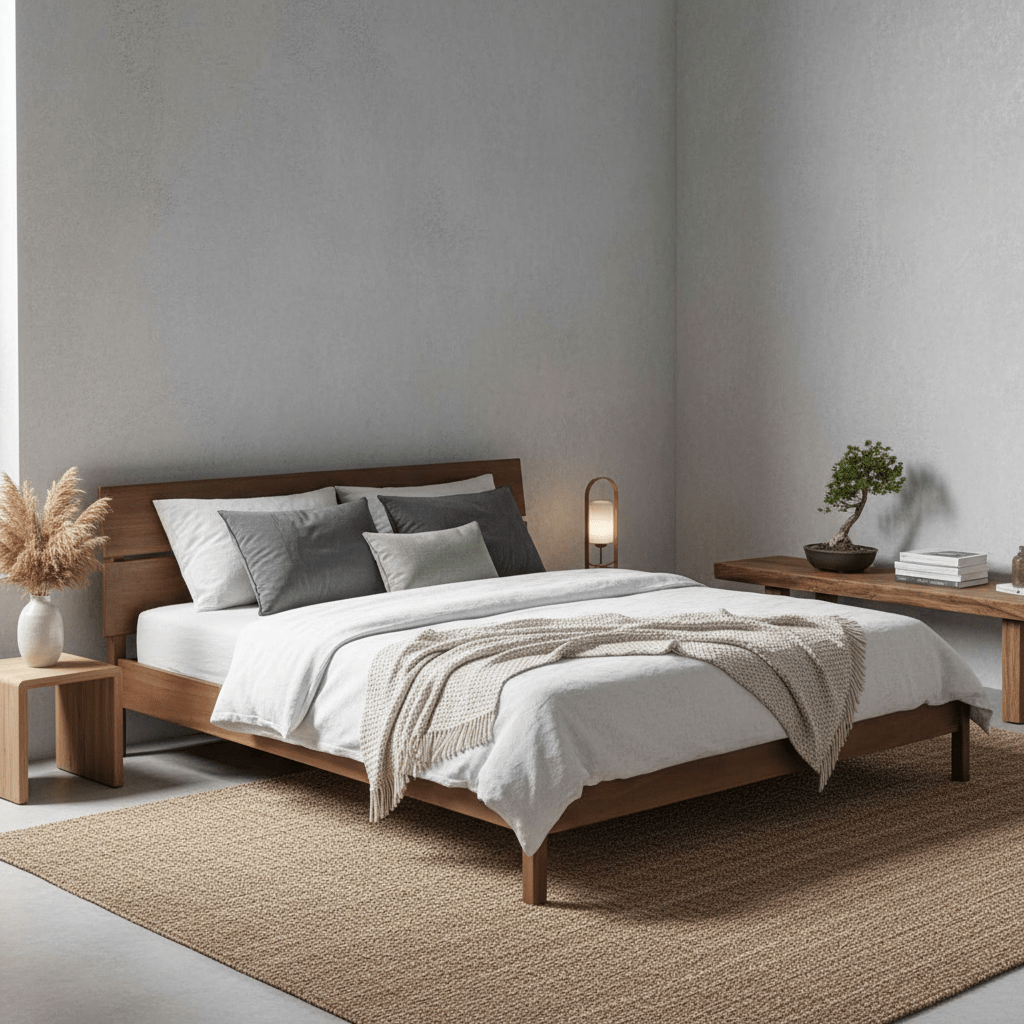 Vline 601 Acacia Wood Bed Frame