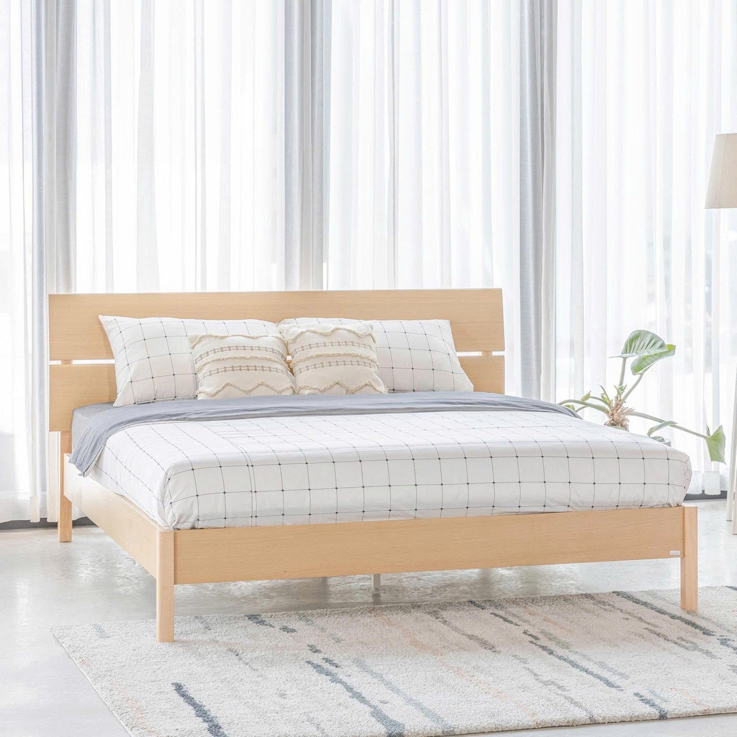 Vline 601 Natural Acacia Bed Frame