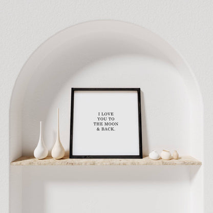I Love You to the Moon & Back Wood Sign – Nursery Wall Art - AURABAGS SHOP