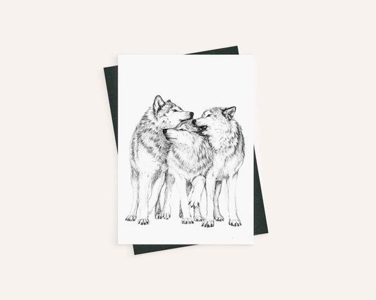 Wolf Pack - Greeting Card