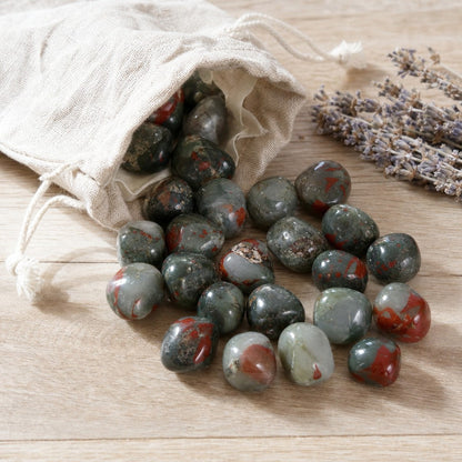 African Bloodstone Tumbled Stone